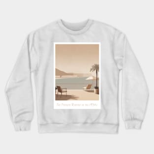 Minimal Retro Vintage French Riviera Getaway Crewneck Sweatshirt